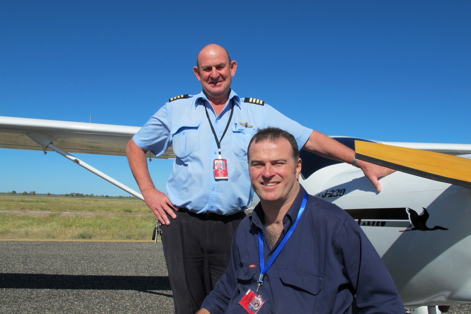 Chief Flying Instructor Cliff McCann and me.