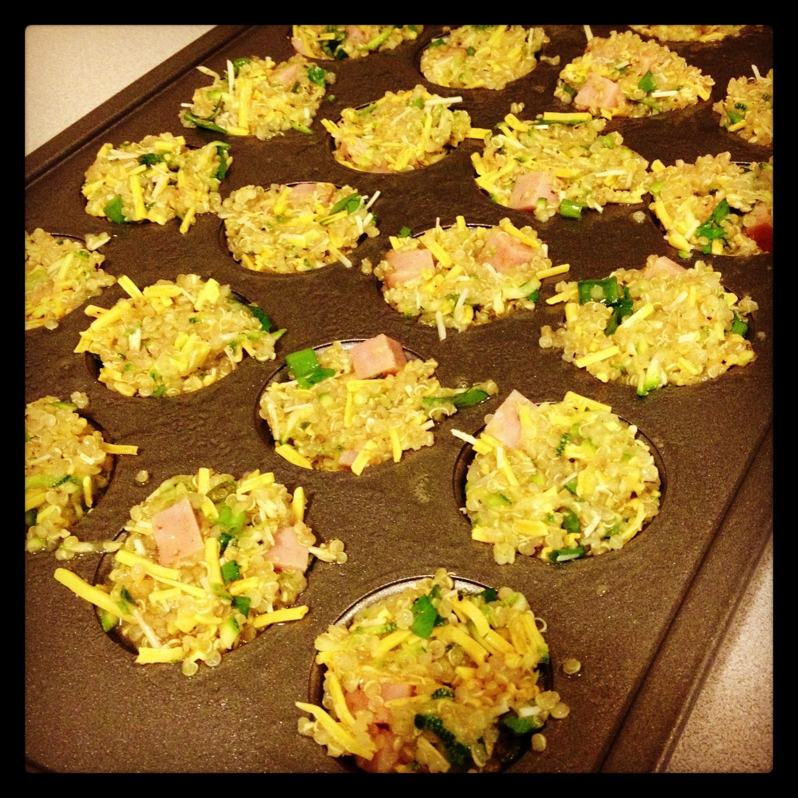 Life As I Know It Ham and Cheese Quinoa Bites