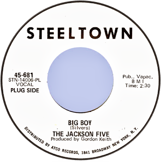 LP Branco - Big Boy - The Jackson Five - Prod.Gordon Keith LP 45 Rotações - Branco - Steeltown Records