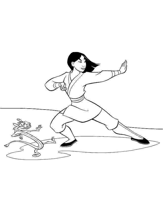 Desenhos para Colorir: Mulan