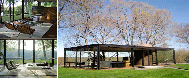 HISTORIA MODERNA: La Casa de Cristal - Philip Johnson