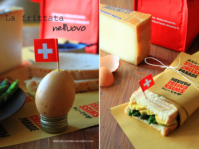 Non sono un uovo sodo, ma una frittata al gruyere nel guscio, pronta per la Swiss Cheese Parade