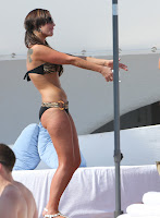 Tulisa Contostavlos dancing at a party in a  Bikini  
