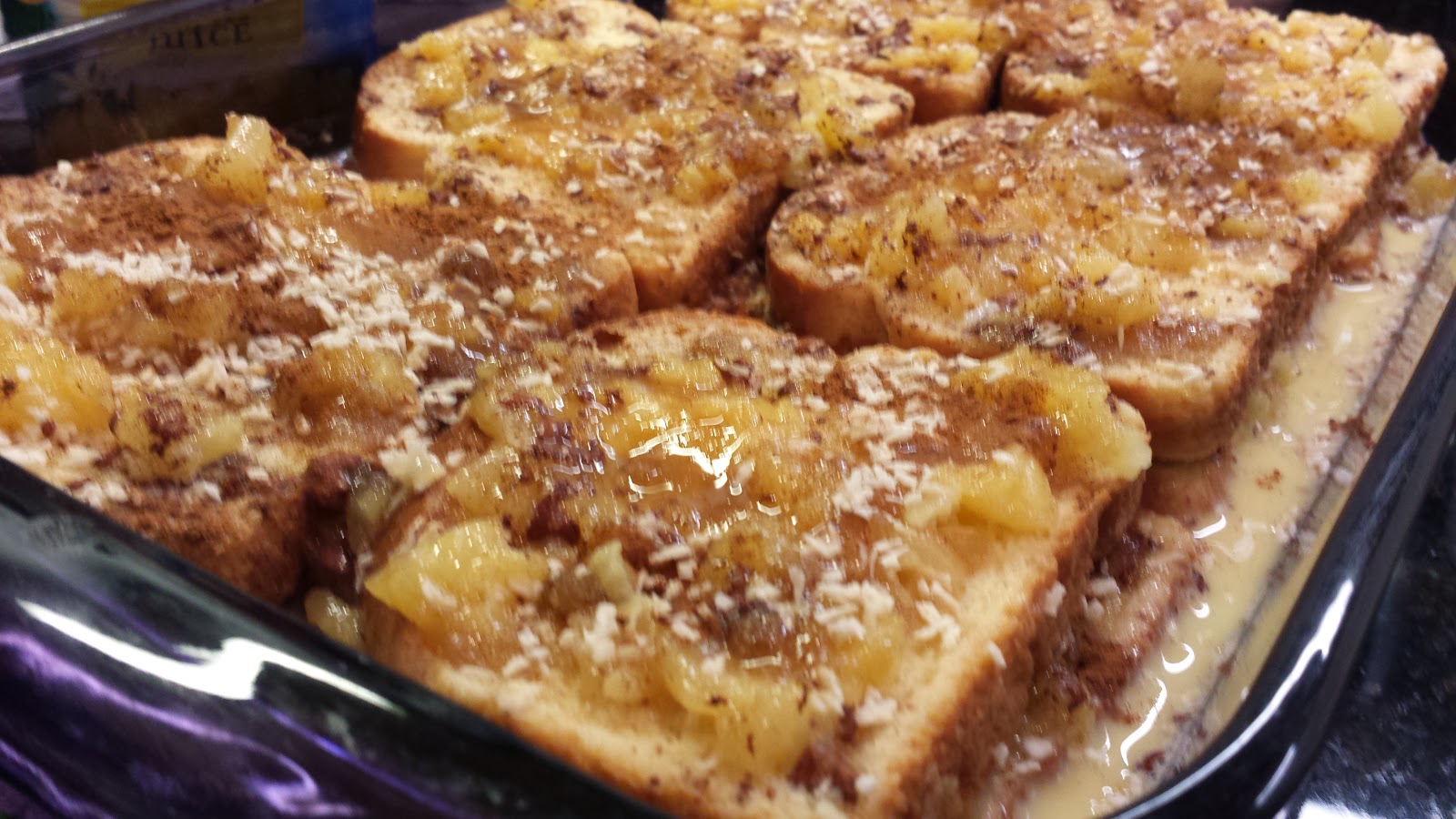 bcmom's kitchen Pineapple Coconut Rum French Toast