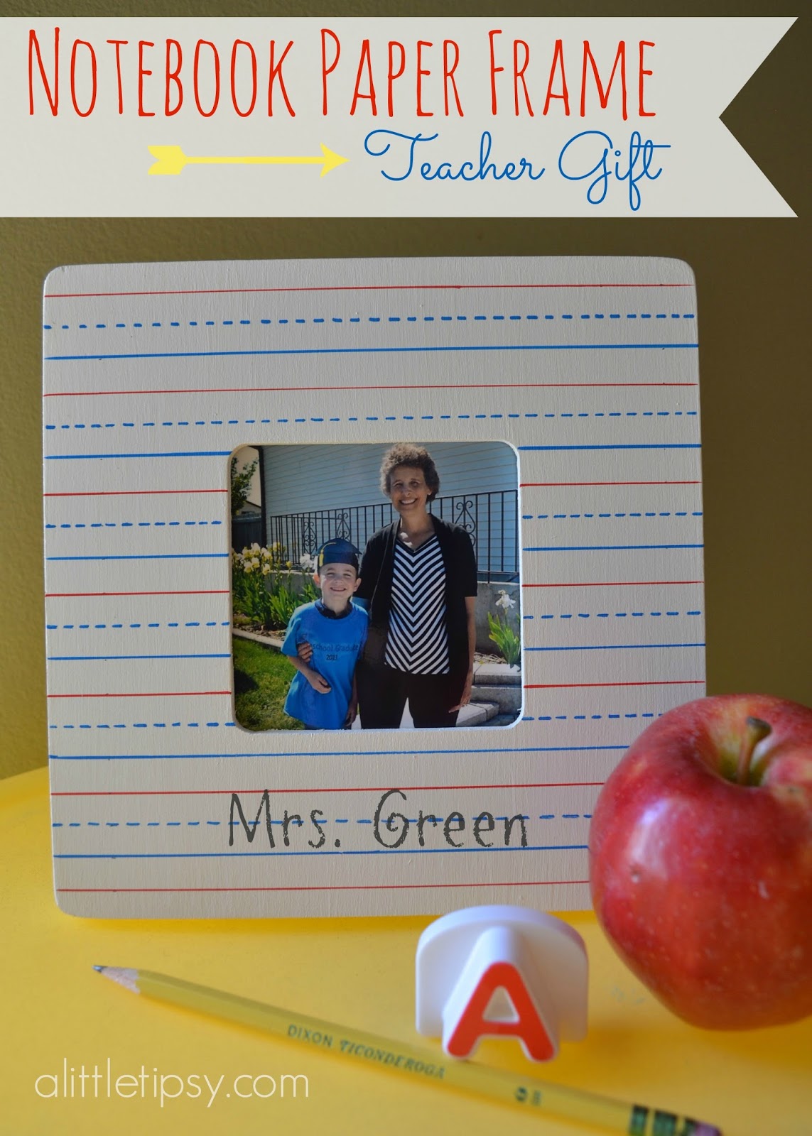 Easy Painted Notebook Paper Frames - A Little Tipsy