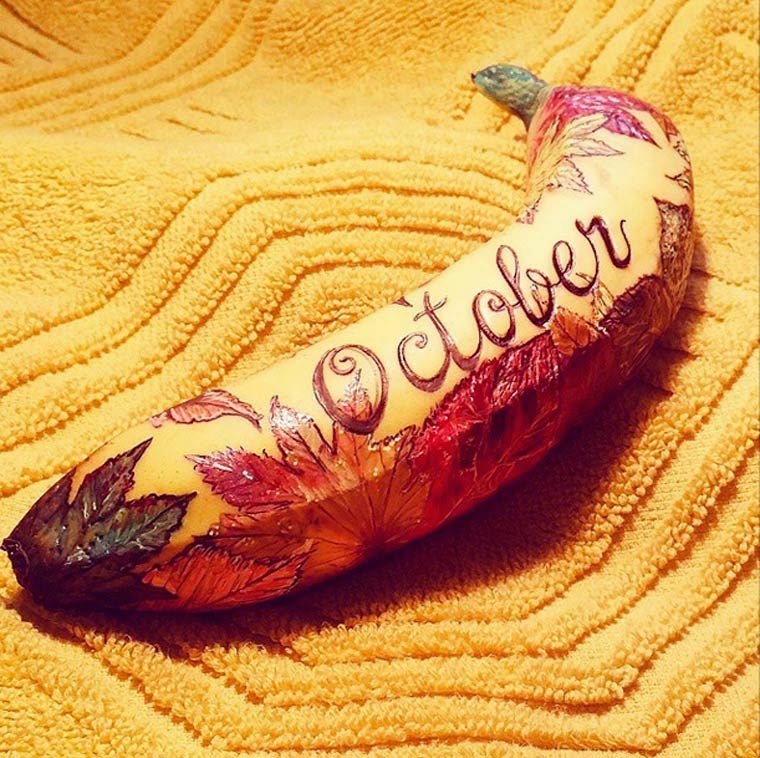 ნახატები ბანანებზე - სიმსივნესთან მებრძოლი არტისტის ნამუშევრები GEMRIELIA