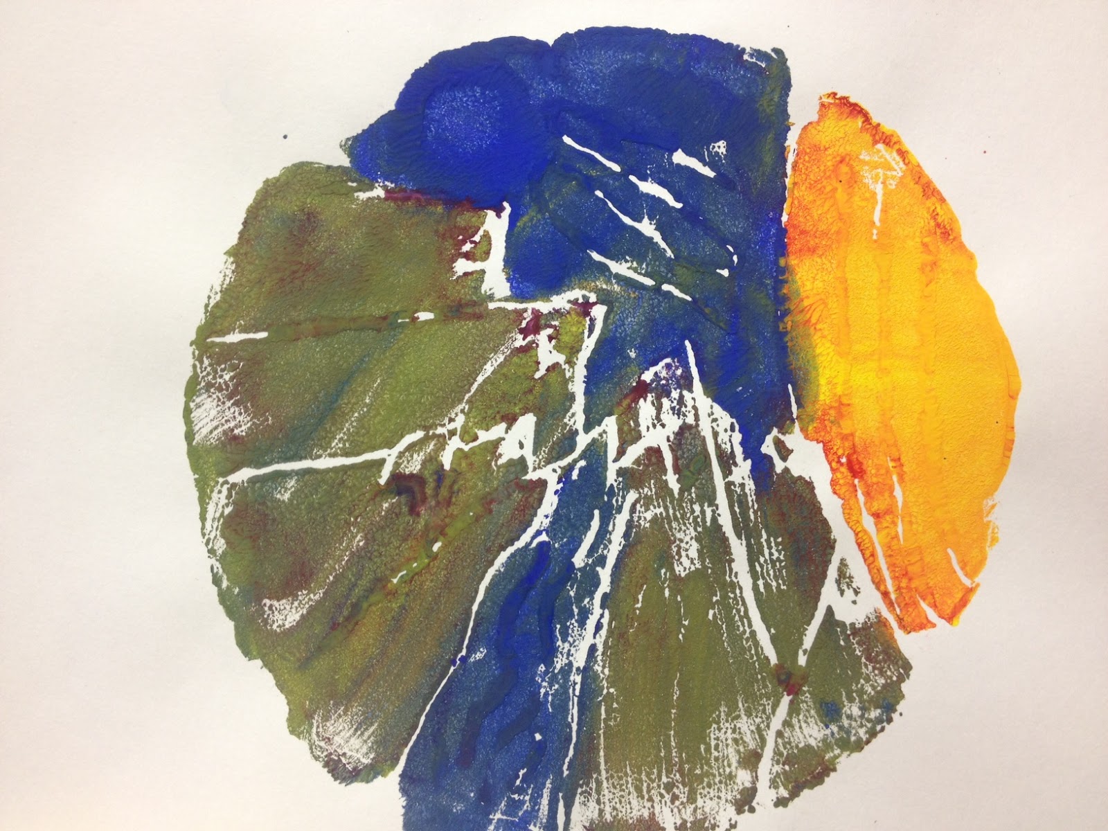 creat[ed] A Hokusai Study Elementary Art Lesson Printmaking