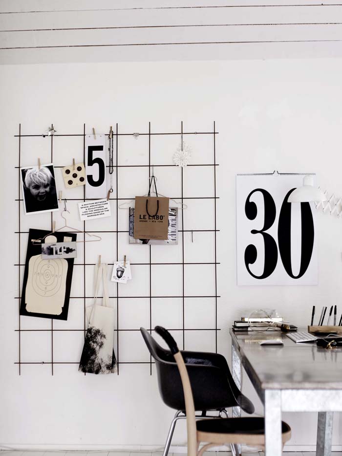 working space in black&white styling Hans Blomquist 