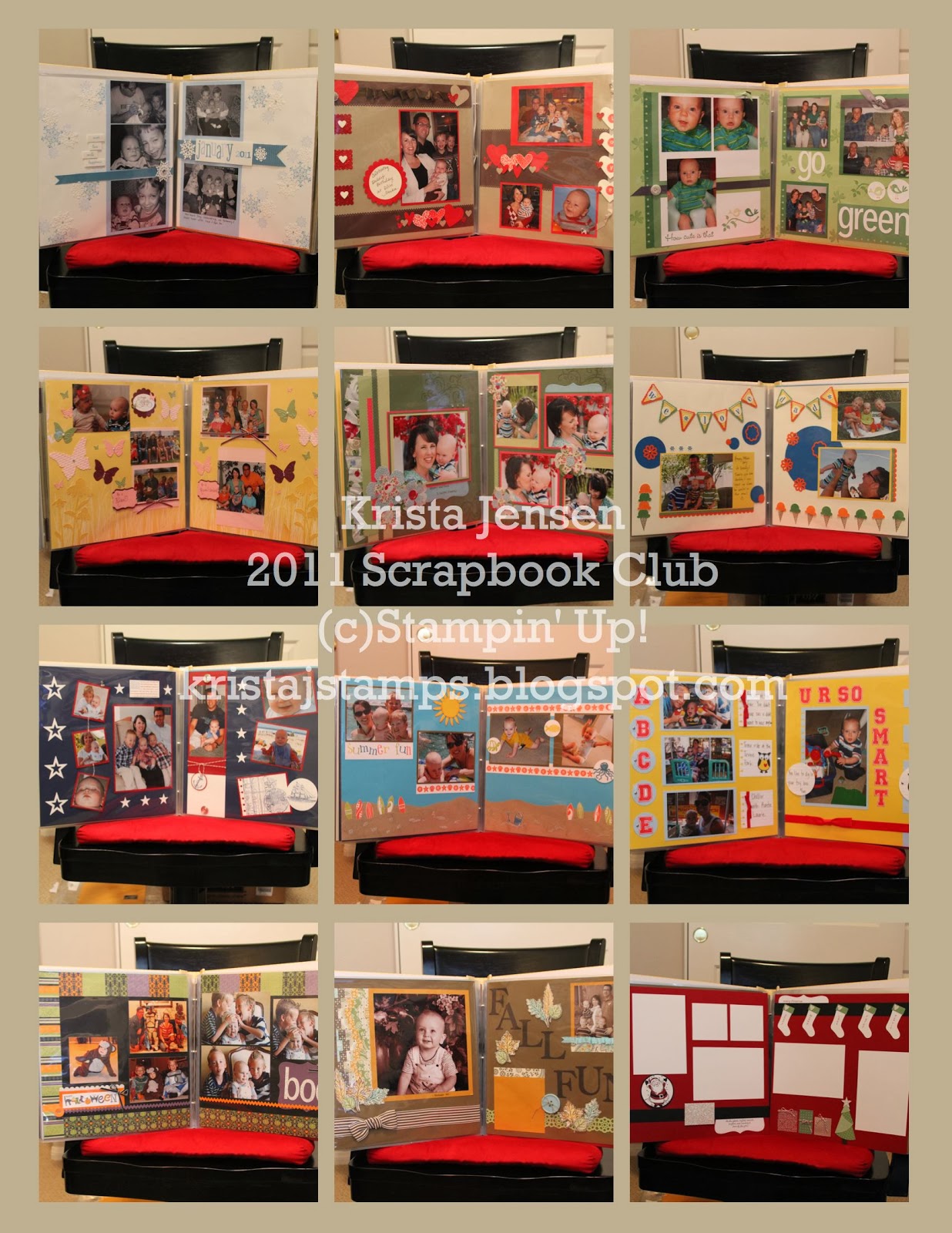 Krista's Stamper Room Scrapbook Club 2011 in Review