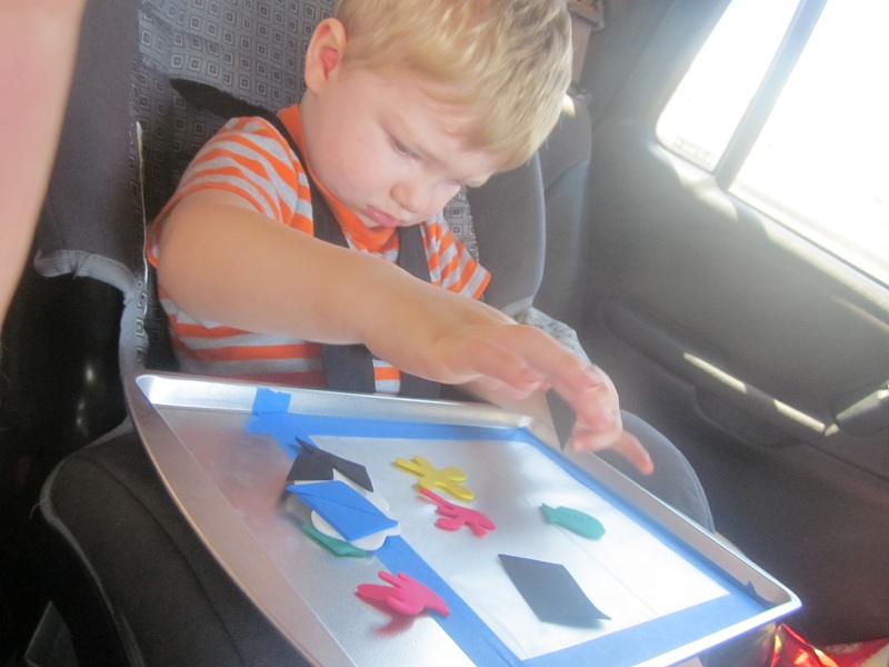 Playing to Learn Ways to Keep a Toddler Busy on a Road Trip