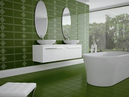 Decoración de interiores: Decoracion de Baños en color verde