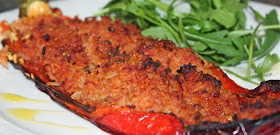 Stuffed red peppers STUFFED SWEET RED PEPPERS - FORGET DIETING