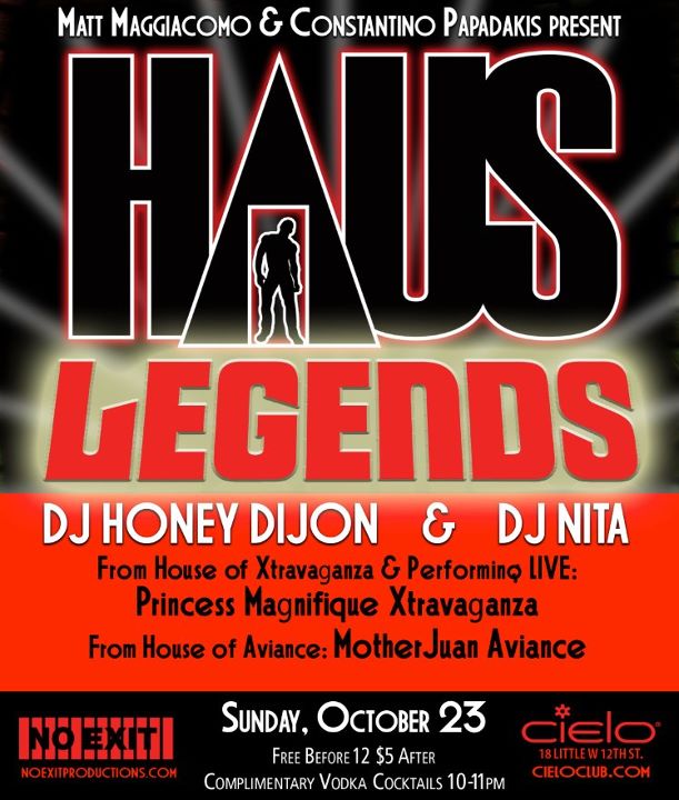 HOUSE OF AVIANCE/AVIANCE RECORDS BLOG ON SUNDAY, OCTOBER 23rd HAUS