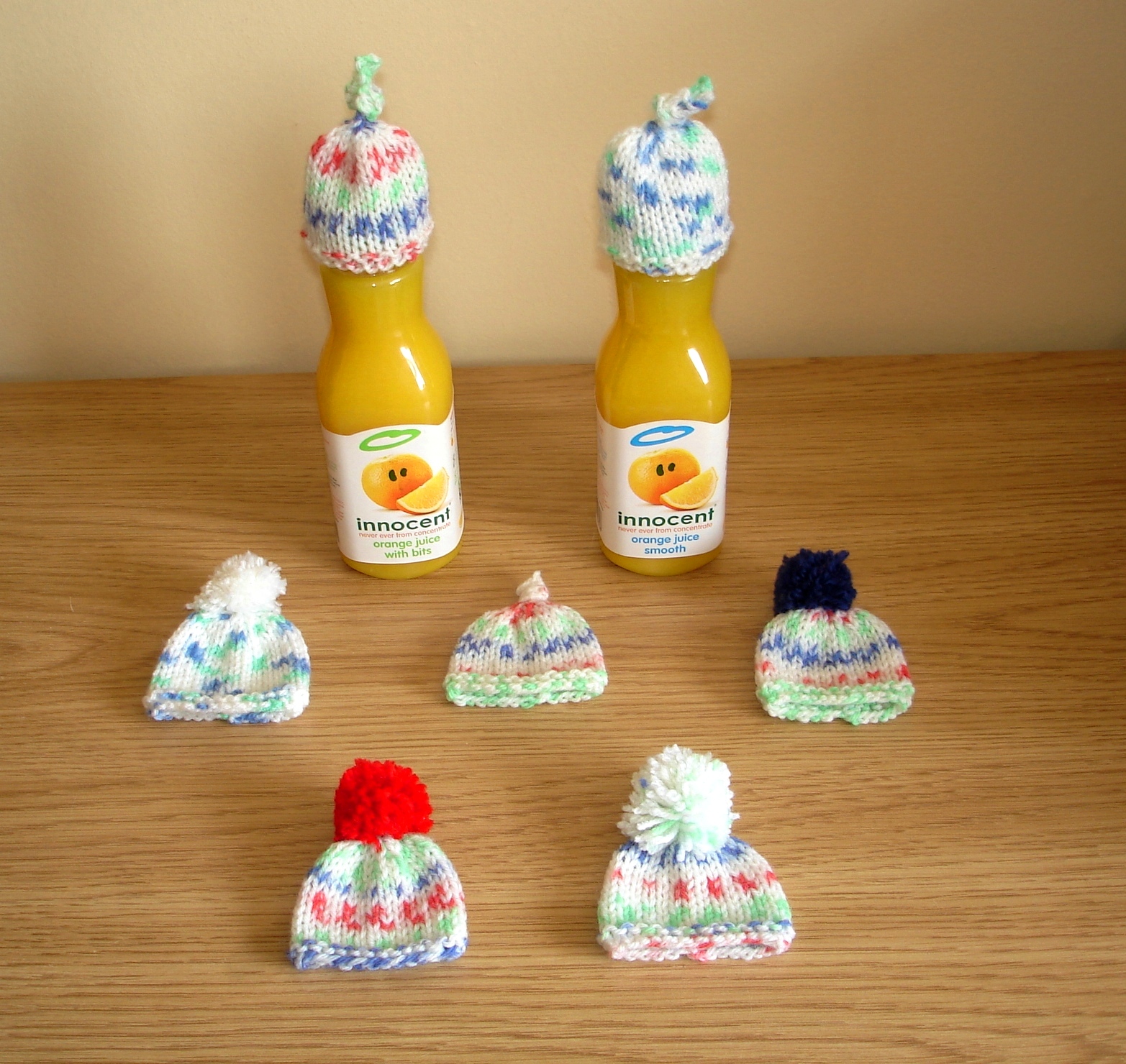 Innocent Smoothie Bottle Hats Innocent Smoothie Hats 2021 Knitted