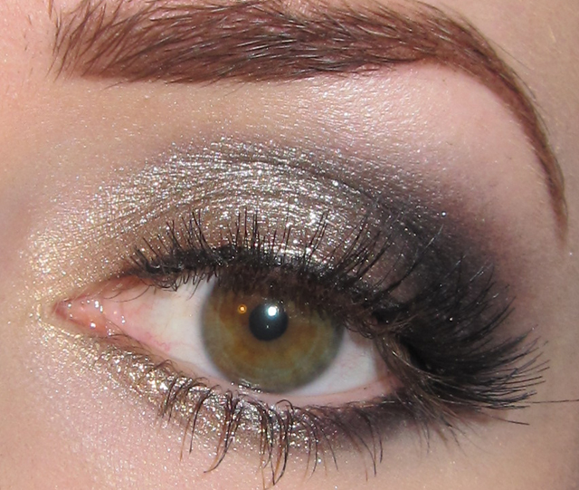 Glitter is my Crack Gold, Champagne and Black Eye makeup Tutorial