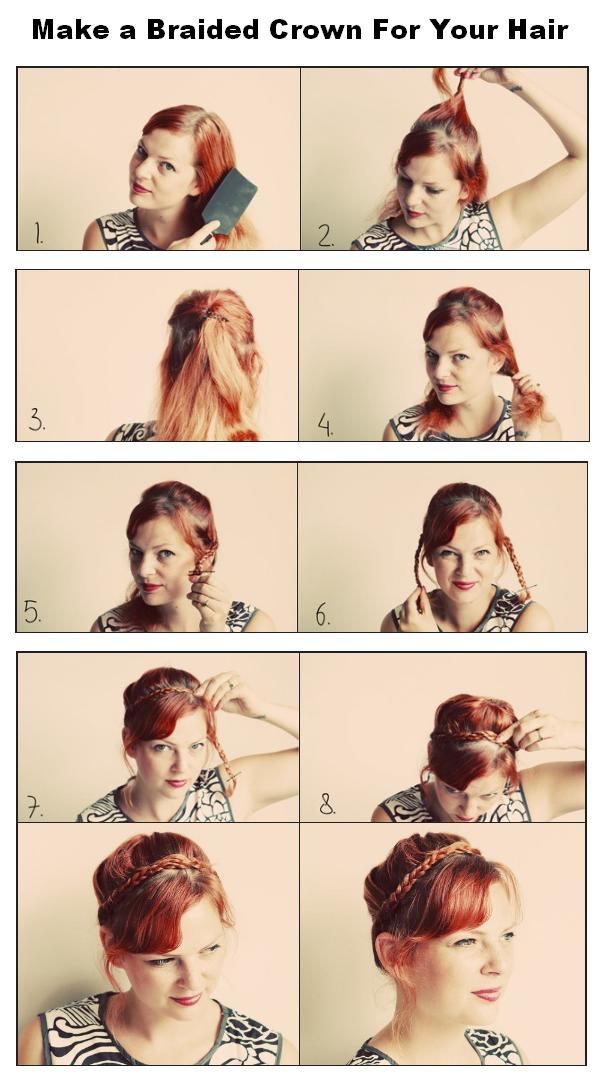 New Short Hair Styles Make A Braided Crown For Your Hair
