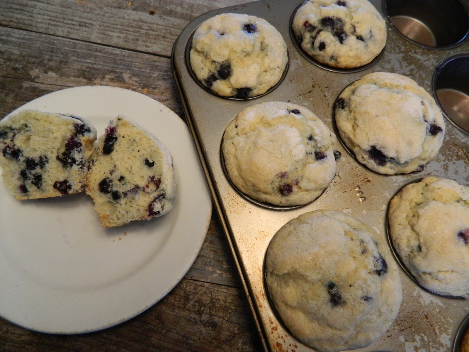 The Wednesday Baker BUTTERMILK BLUEBERRY MUFFINS