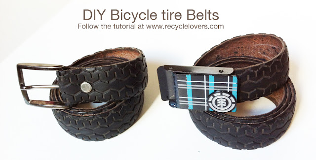 Badass upcycled bike tire belts