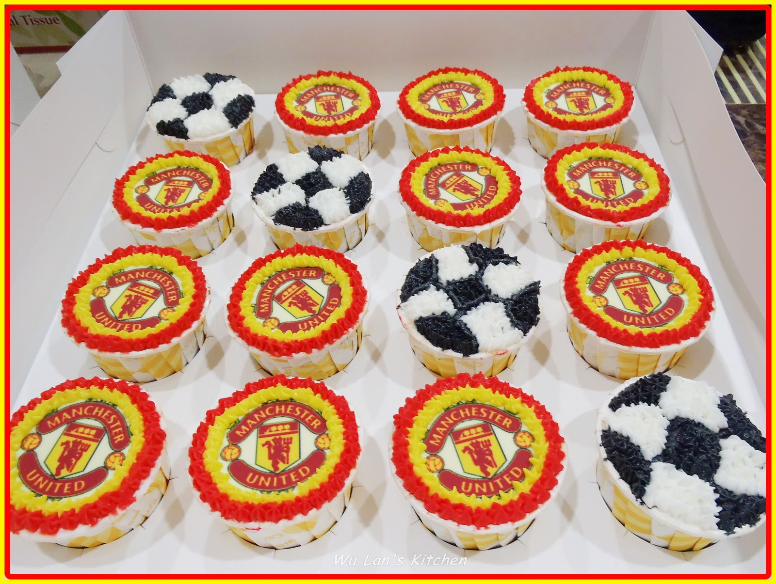 Wu Lan's Kitchen Manchester United Cupcake untuk Hakeem