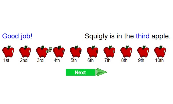 First Steps in English: ORDINAL NUMBERS