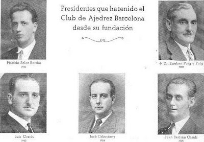 Presidentes del Club Ajedrez Barcelona de 1921 a 1925