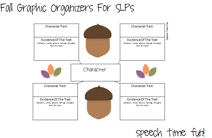 Fall Graphic Organizers for SLPs! - Speech Time Fun: Speech and ...