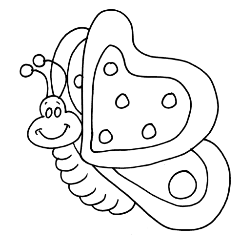 Coloring Pages: Cute Butterfly Coloring Pages
