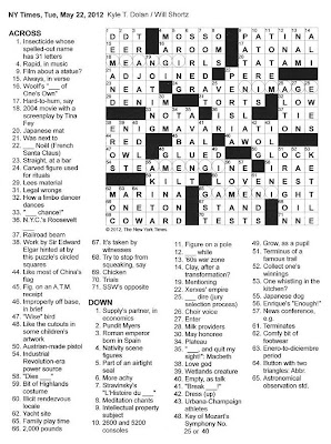 The New York Times Crossword in Gothic: 05.22.12 — Enigma