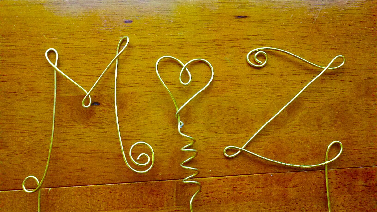 Made by Maria Wire Wedding Cake Topper