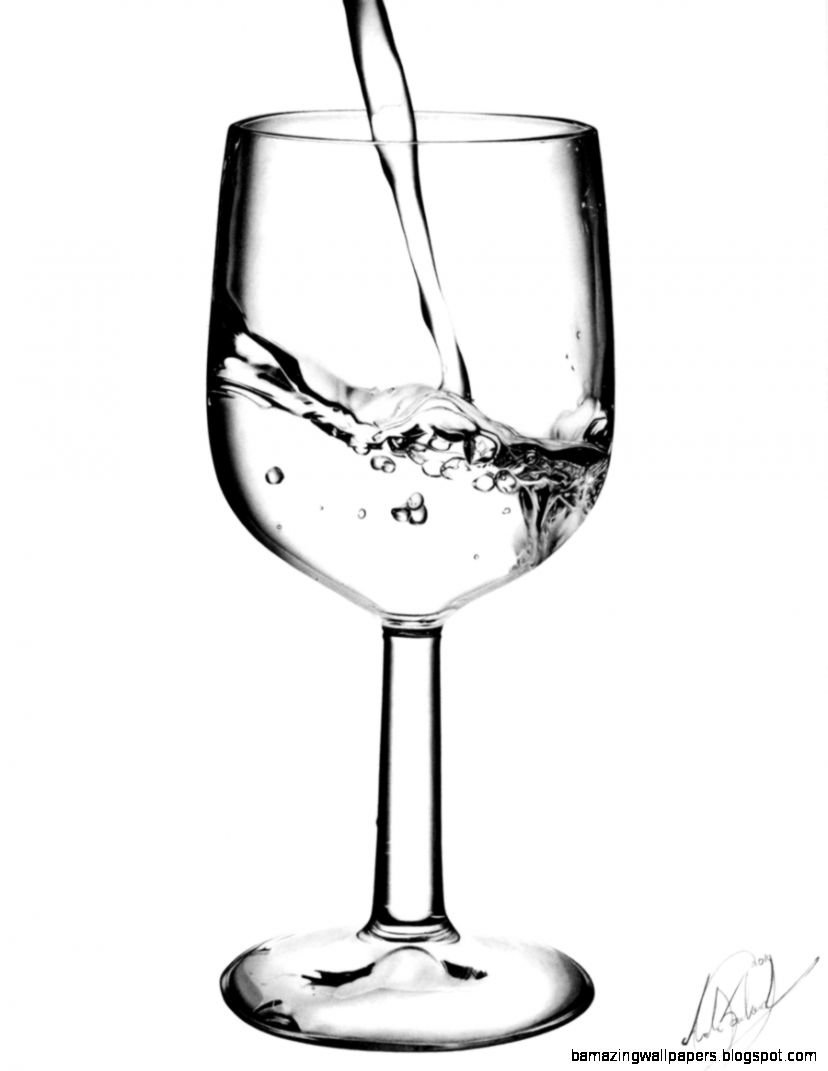 Wine glass with water Drawing by skrob on DeviantArt Wine glass with water Drawing by skrob on DeviantArt