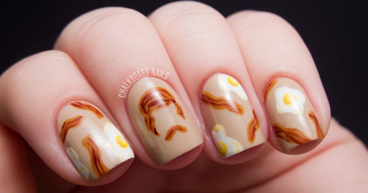 Give me all of the bacon and eggs you have. Chalkboard Nails Nail