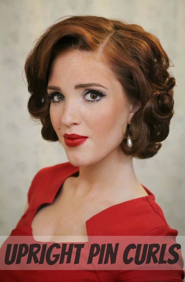 The Freckled Fox: Modern Pin-up Week: #5 - Upright Pin Curls