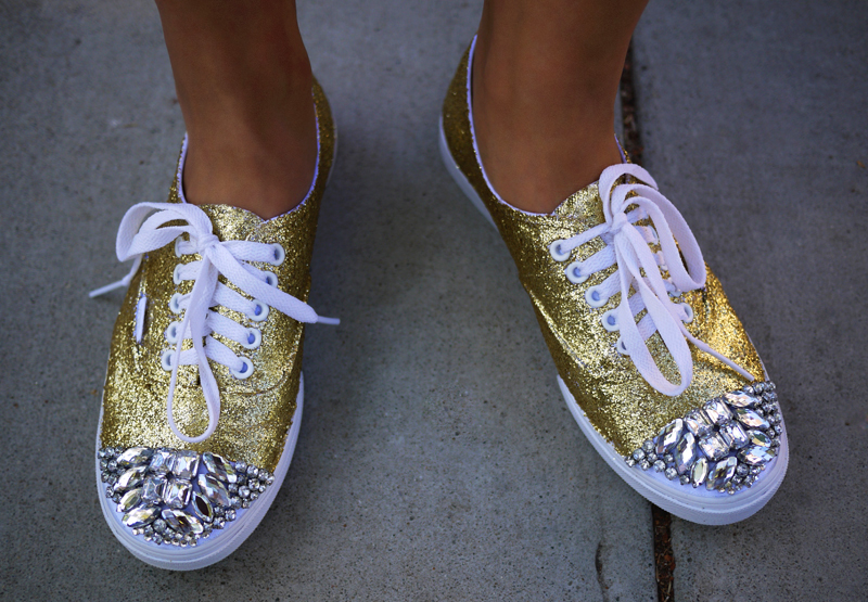 Glitter Stitch Vans