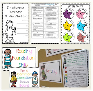 Common Core Star Rubircs and Differentiated Checklists for grade one