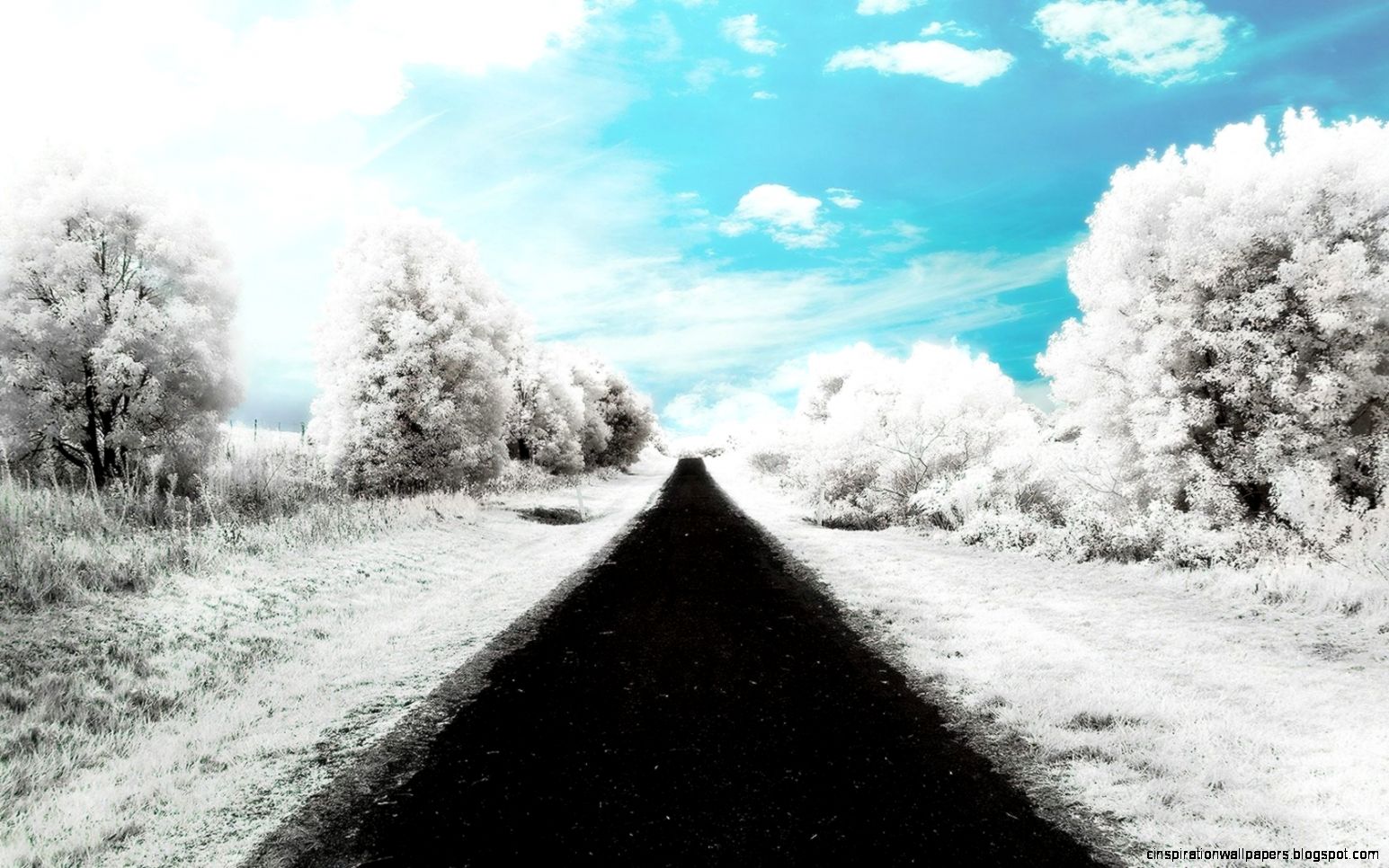 Snow Road Desktop Background Snow Road Desktop Background