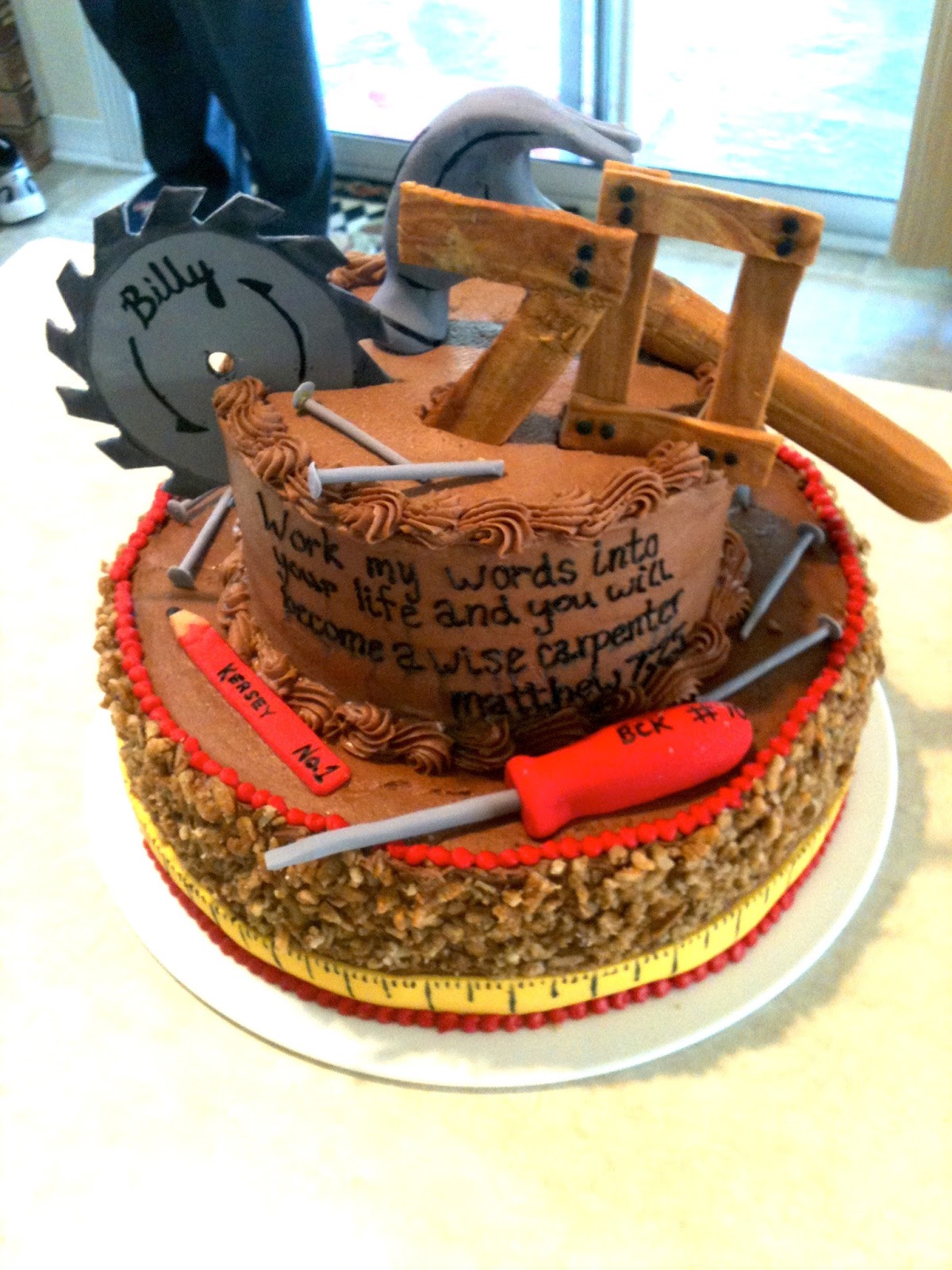 Carpenter cake on Pinterest Tool Cake, 70th Birthday Cake and