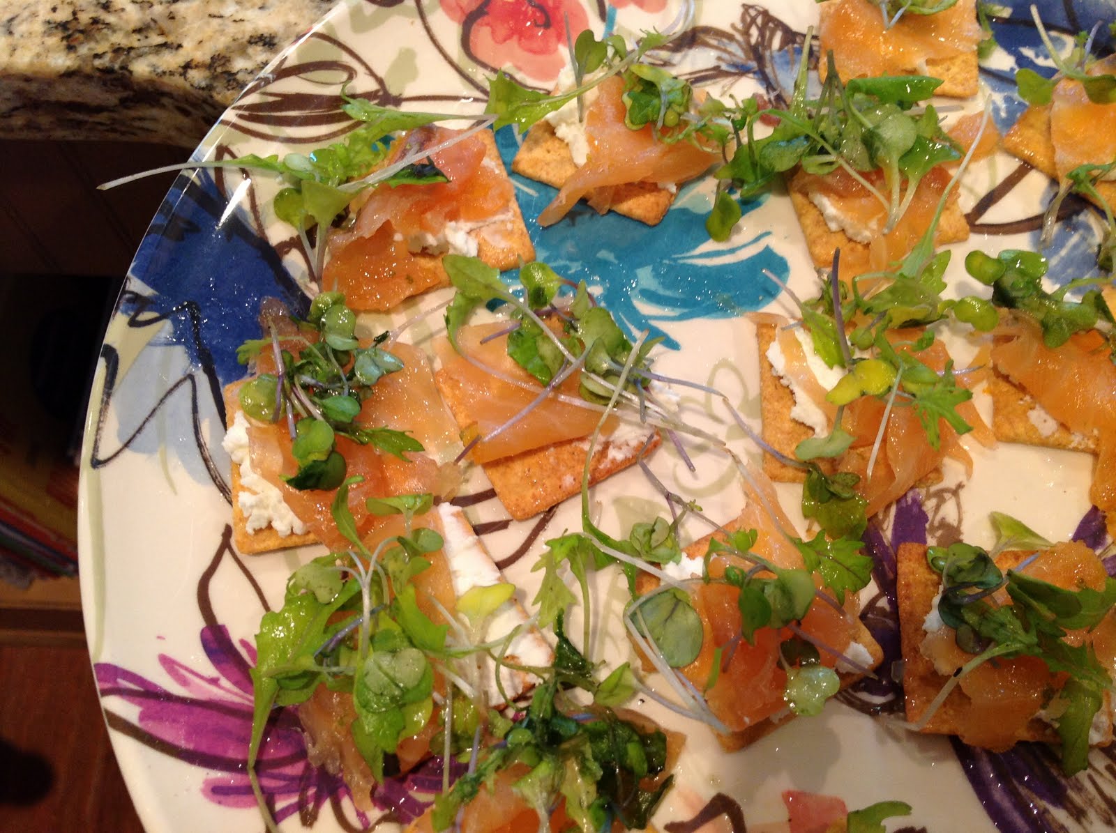 Smoked salmon hors d'oeuvres