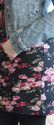 Outfit Floral Dress & Jeans Jacket