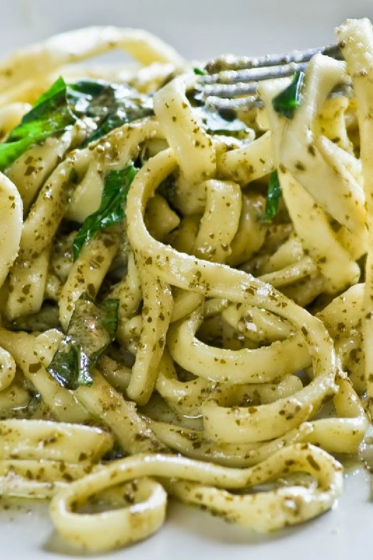 Genova Pesto with linguine recipe AgneseItalianRecipes