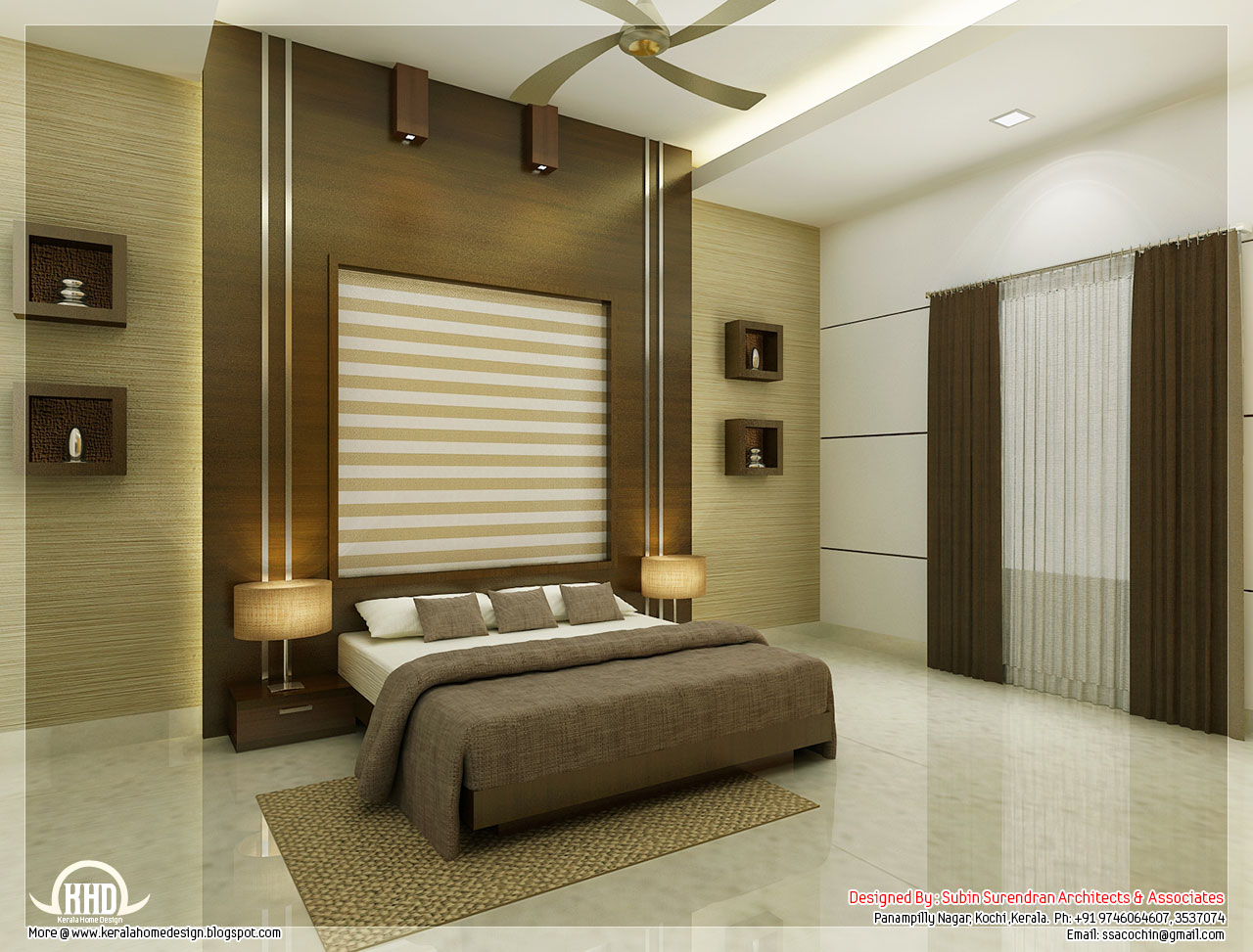 Beautiful bedroom interior designs Kerala home design and floor | the