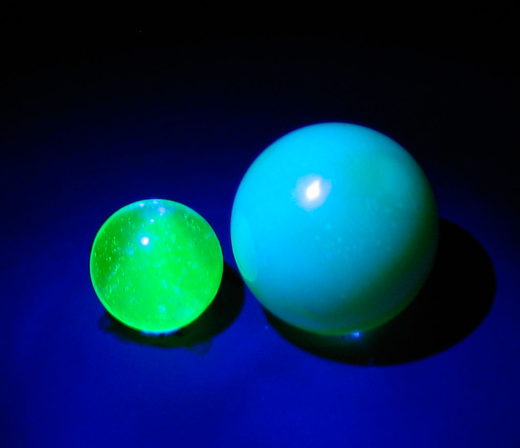 Louisville Fossils and Beyond Fluorescent Uranium Glass Marbles