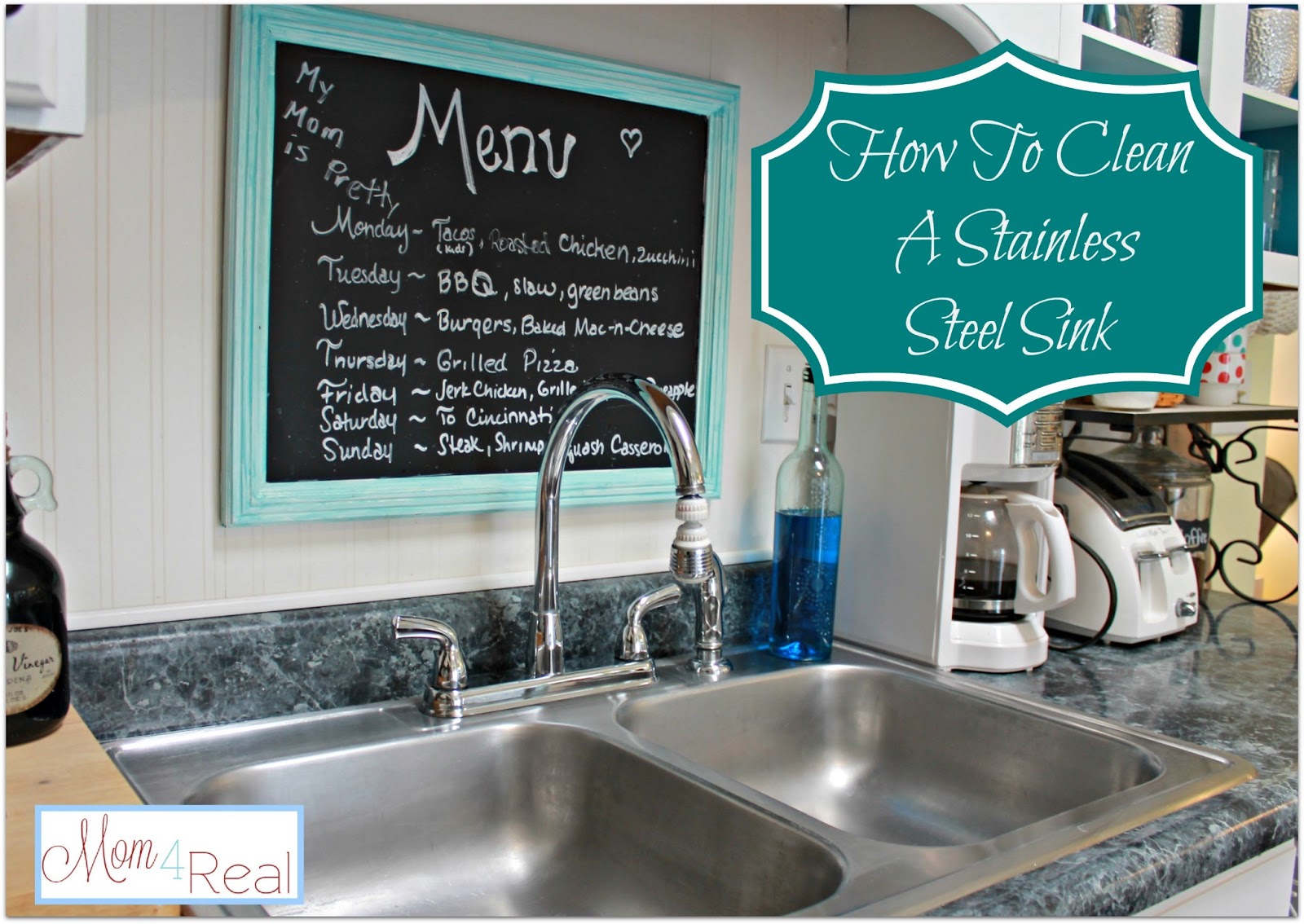 How To Clean Your Stainless Steel Kitchen Sink Mom 4 Real