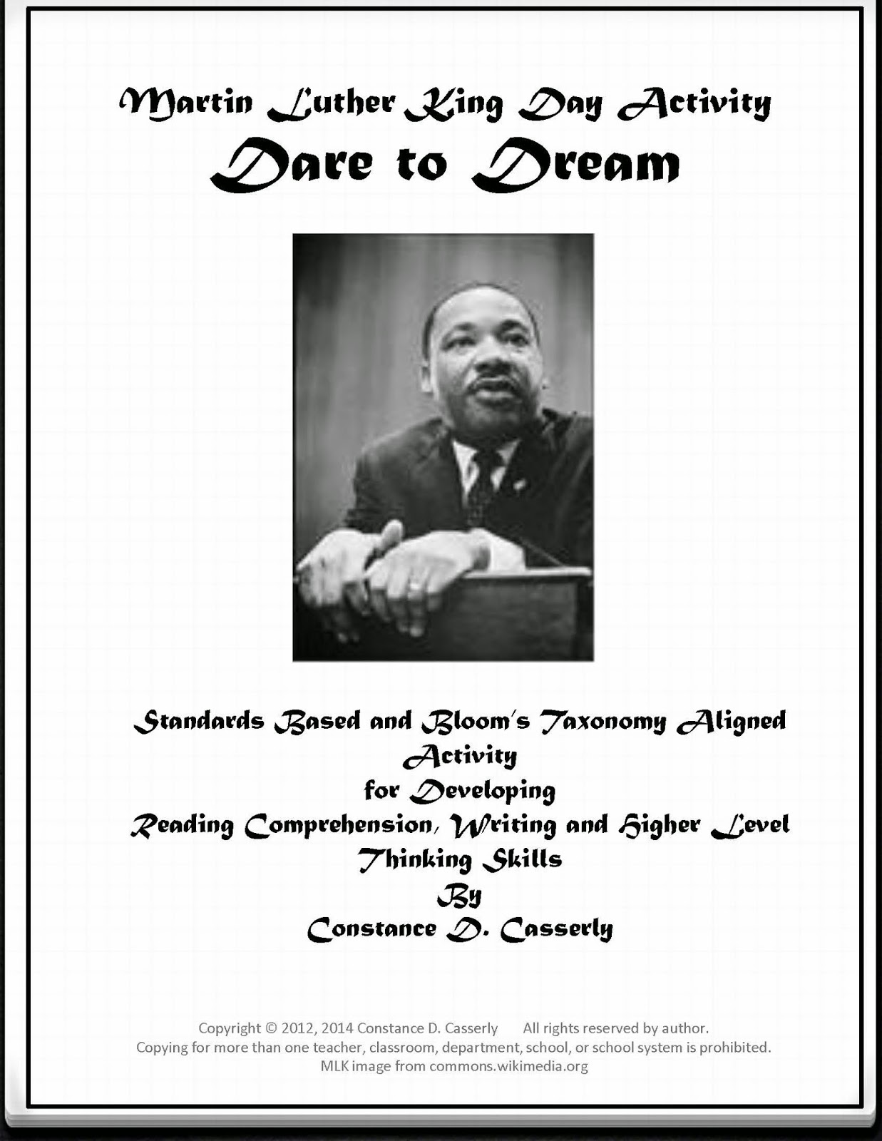 "Martin Luther King Day Activity - 'Dare to Dream'"