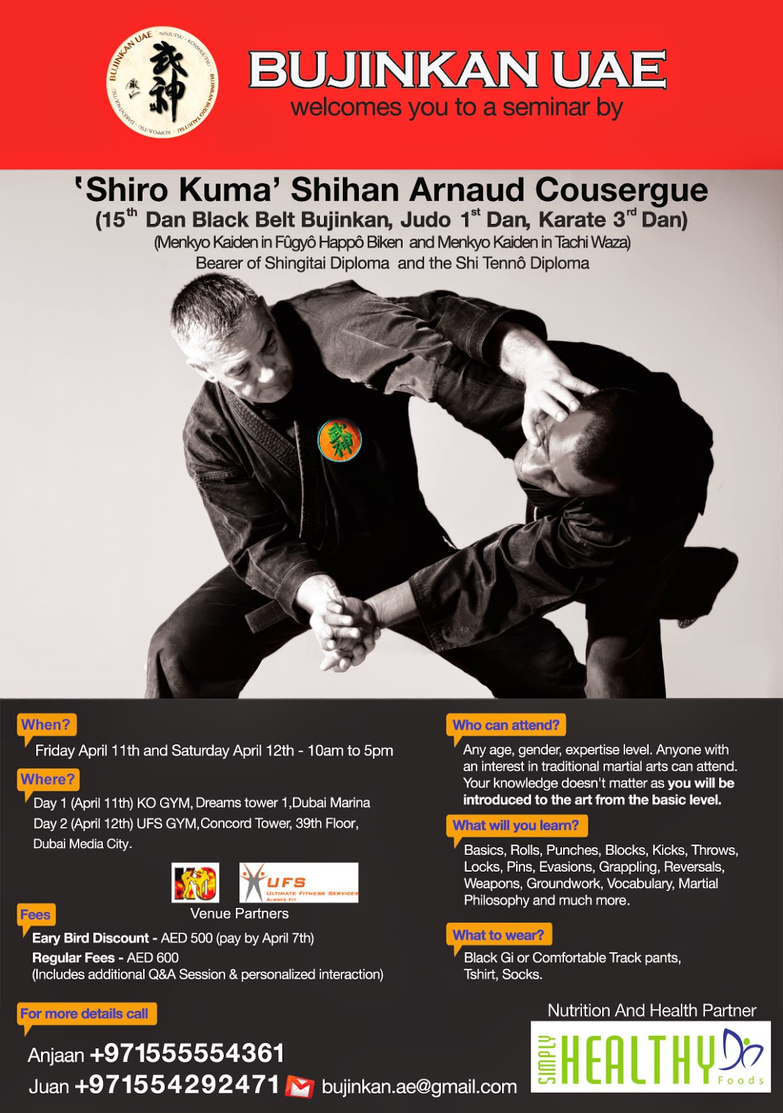 The Ninja Notebook Ninjutsu Martial arts Seminar in Dubai