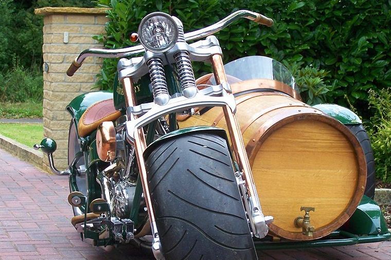 MOTORCYCLE 74 Beer engine Beer barrel sidecar