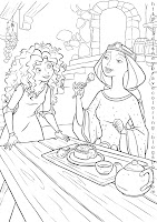 Four Colouring Pages From The Disney Pixar Movie Brave