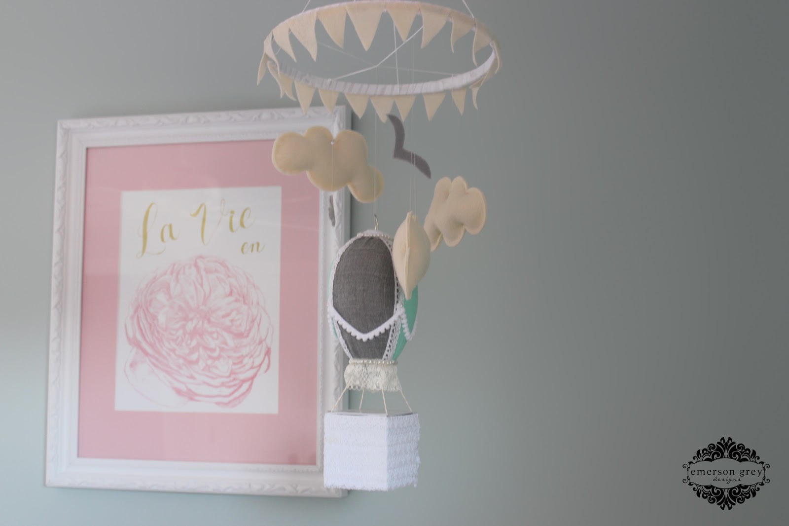 Bonjour {pale blue and pink nursery}