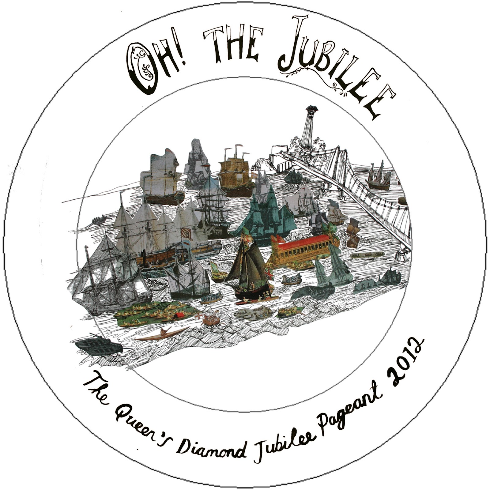 Katie Spragg Diamond Jubilee Commemorative Plates and spot at Festival