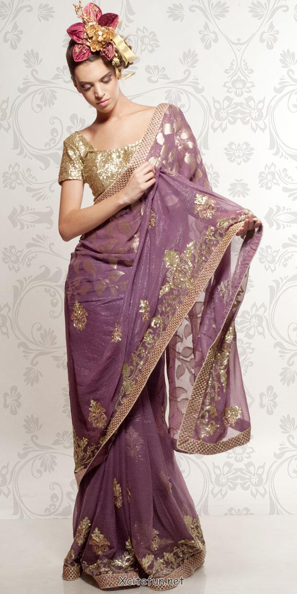 Indian Georgette Party Wear Embroidered Saree Beautiful Collection