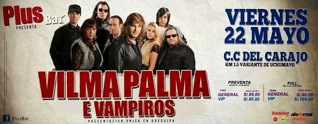 Vilma palma e vampiros en Arequipa